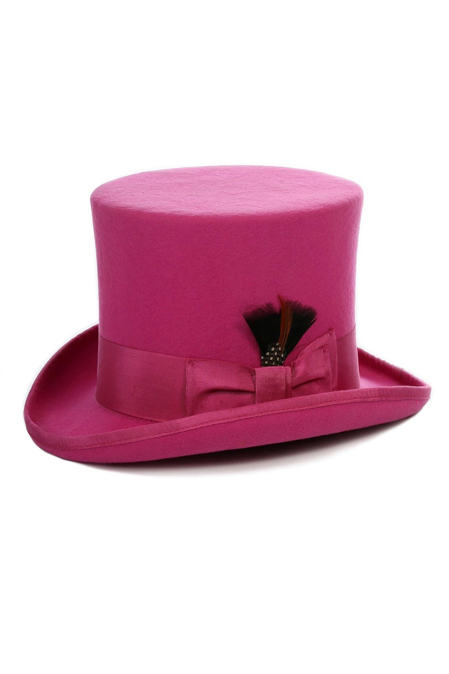 Fuchsia Premium Wool Top Hat