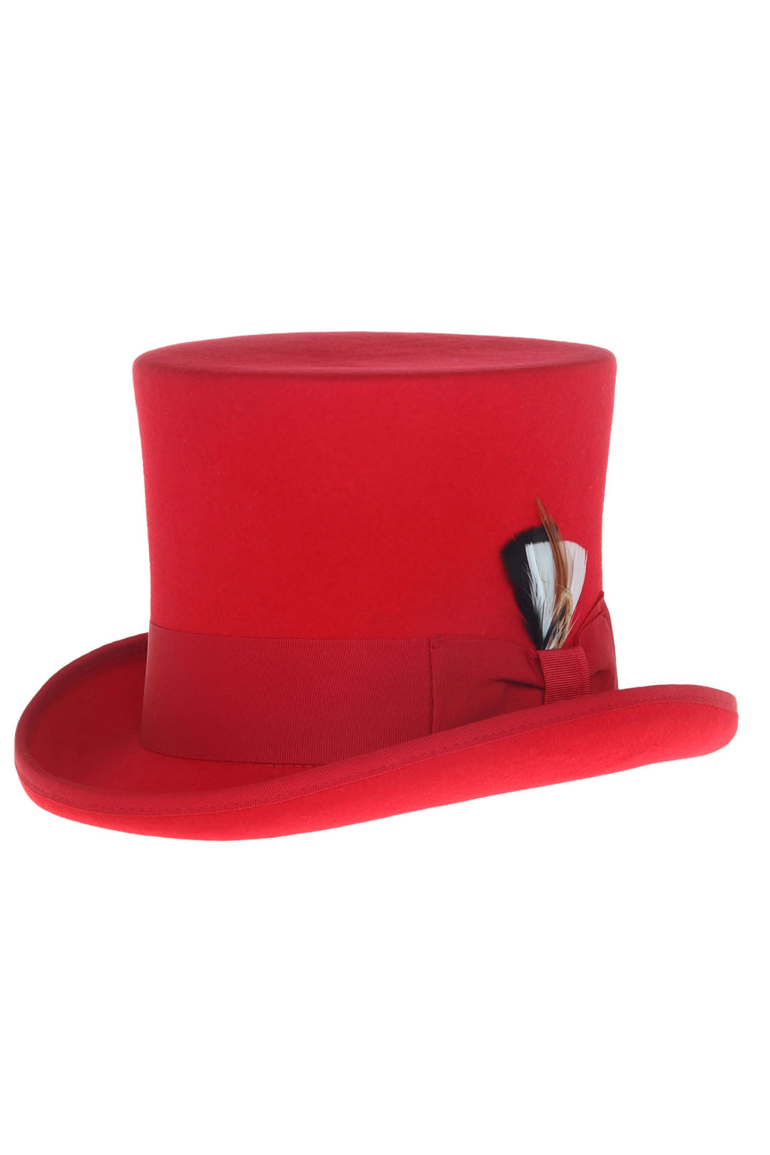 Red Premium Wool Top Hat