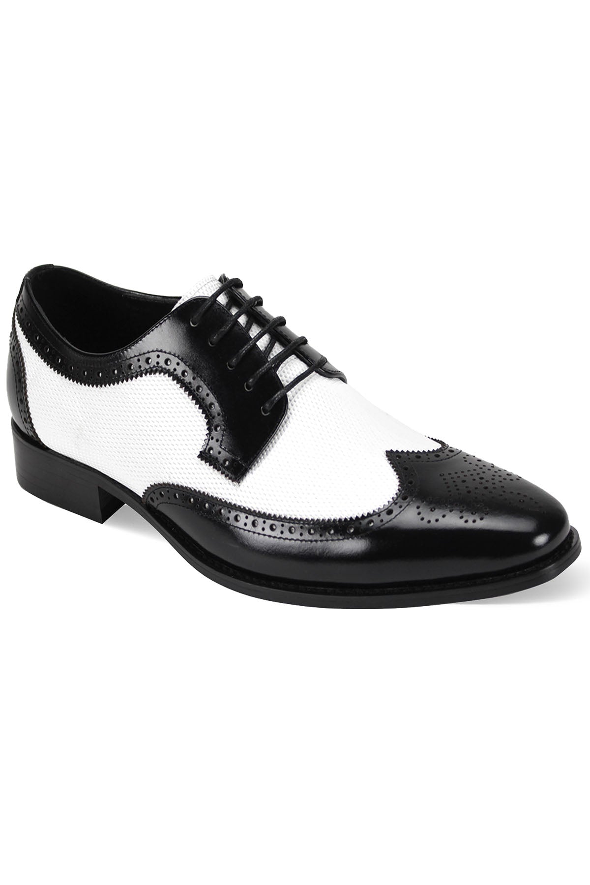 "Wingtip Spectator" Black & White Shoes