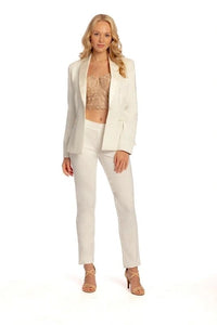 "Sophia" Ivory Tuxedo Jacket (Separates)