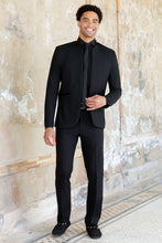 "Madrid" Black Mandarin Tuxedo Jacket (Separates)