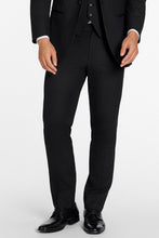 "Metro" Black Luxury Wool Blend Suit Pants