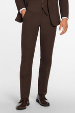 "Metro" Chocolate Luxury Wool Blend Suit Pants