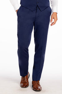 "Metro" Indigo Luxury Wool Blend Suit Pants