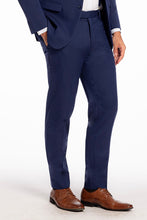 "Metro" Indigo Luxury Wool Blend Suit Pants