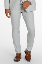 "Metro" Light Grey Luxury Wool Blend Suit Pants