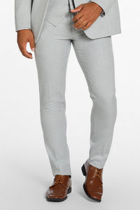 "Metro" Light Grey Luxury Wool Blend Suit Pants