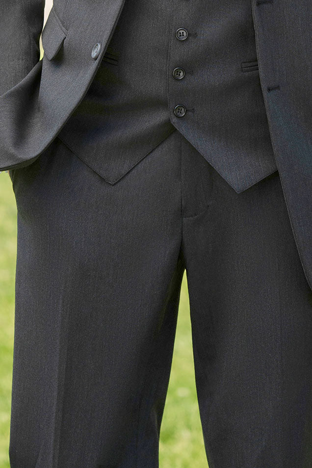 "Metro" Medium Grey Luxury Wool Blend Suit Pants