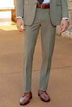 "Metro" Sage Luxury Wool Blend Suit Pants