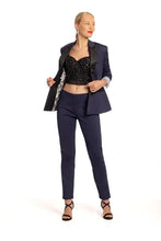 "Sophia" Navy Tuxedo Jacket (Separates)