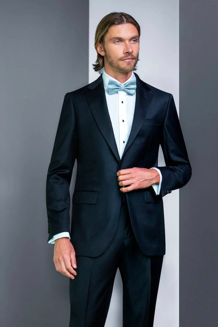 Prive Black 1-Button Notch Tuxedo (2-Piece Set)