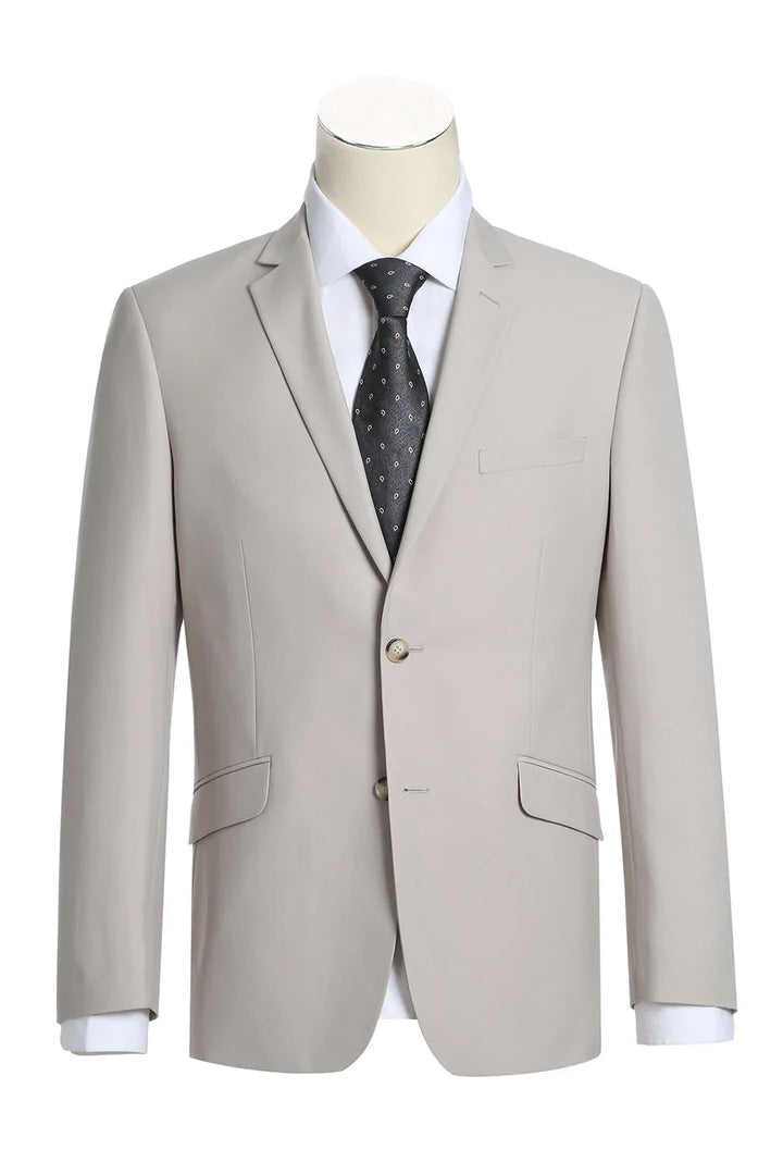 "Rafael" Beige 2-Button Notch Suit (2-Piece Set)