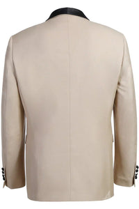 "Paris" Beige 1-Button Shawl Tuxedo (2-Piece Set)