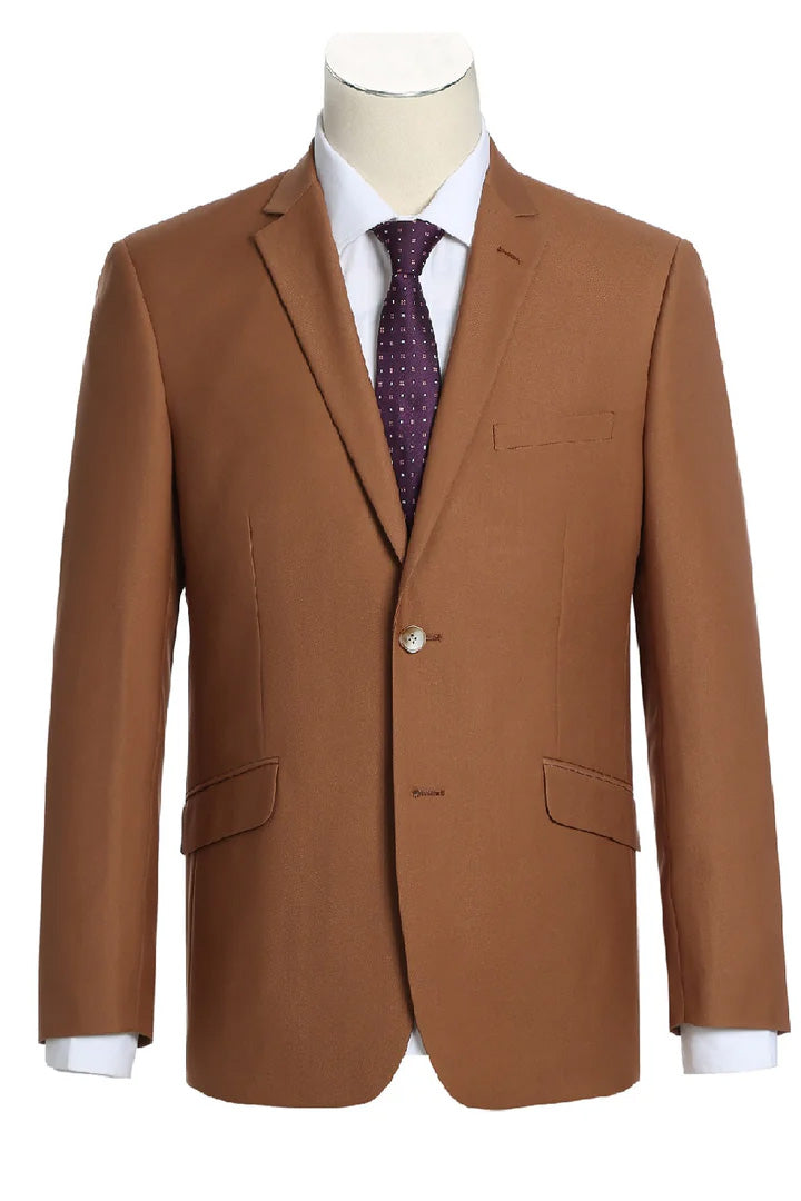 "Rafael" Brown 2-Button Notch Suit (2-Piece Set)