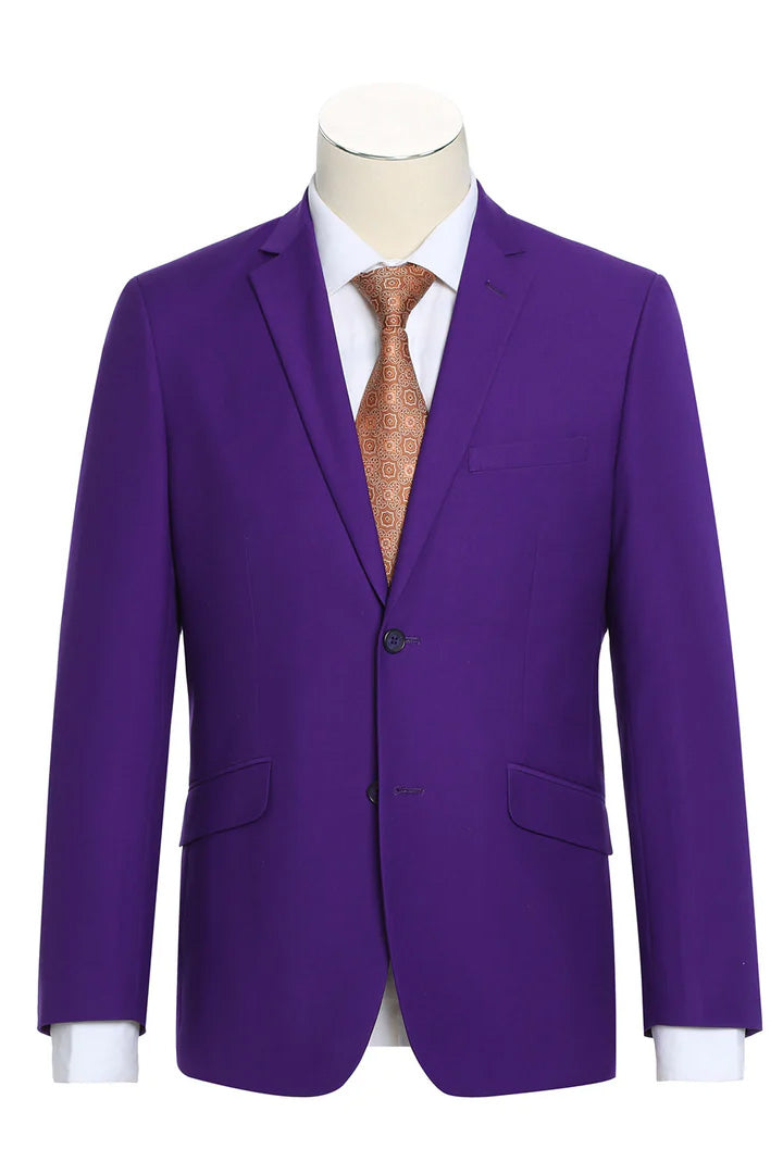 "Rafael" Purple 2-Button Notch Suit (2-Piece Set)