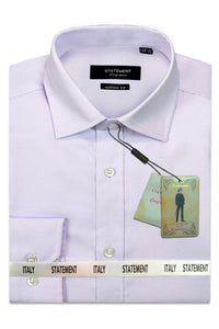 "Drake" Lavender Pindot Laydown Dress Shirt