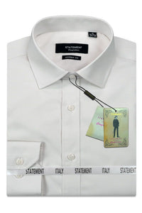 "Drake" Off-White Pindot Laydown Dress Shirt