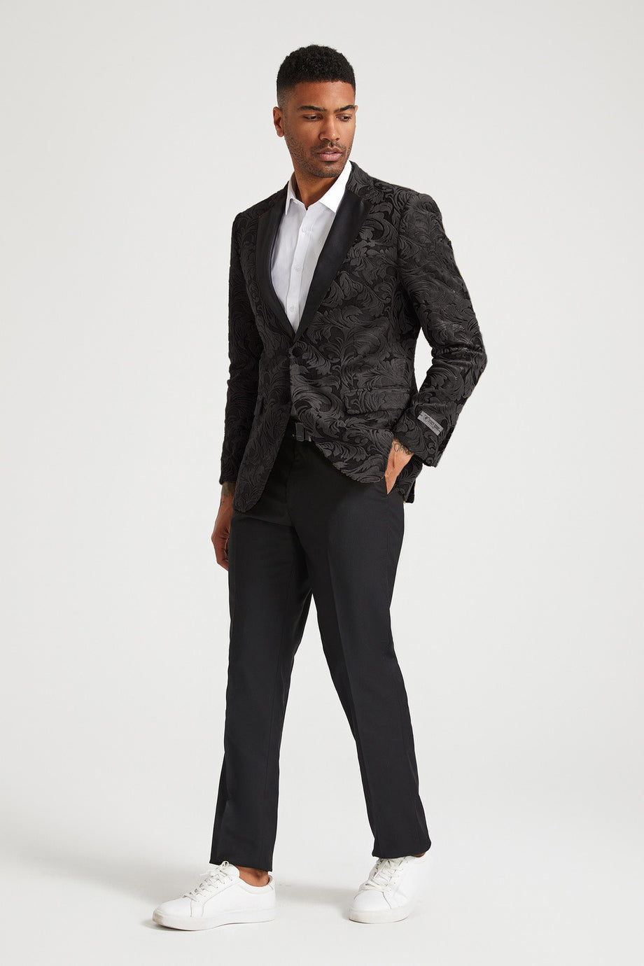 "Avery" Black Tuxedo Jacket (Separates)