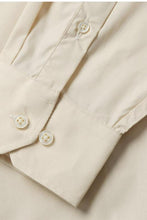 "Icon" Taupe Laydown Cotton Blend Dress Shirt