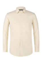 "Icon" Taupe Laydown Cotton Blend Dress Shirt