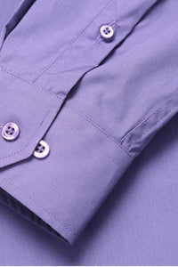 "Icon" Lavender Laydown Cotton Blend Dress Shirt