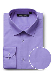 "Icon" Lavender Laydown Cotton Blend Dress Shirt