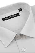 "Icon" Grey Laydown Cotton Blend Dress Shirt