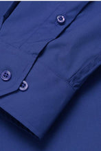 "Icon" Royal Blue Laydown Cotton Blend Dress Shirt