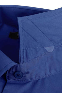 "Icon" Royal Blue Laydown Cotton Blend Dress Shirt