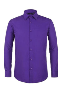 "Icon" Lilac Laydown Cotton Blend Dress Shirt