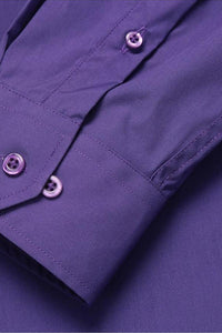 "Icon" Lilac Laydown Cotton Blend Dress Shirt