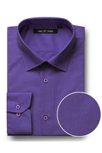 "Icon" Lilac Laydown Cotton Blend Dress Shirt