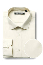 "Icon" Ivory Laydown Cotton Blend Dress Shirt