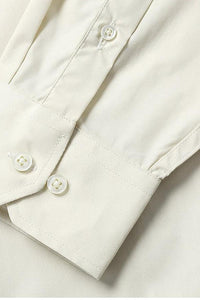 "Icon" Ivory Laydown Cotton Blend Dress Shirt