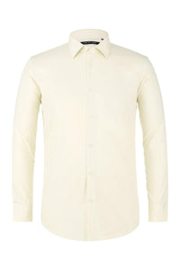 "Icon" Ivory Laydown Cotton Blend Dress Shirt