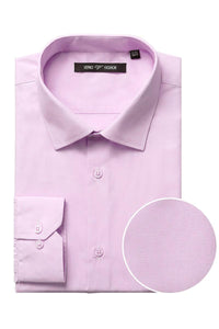 "Icon" Pink Laydown Cotton Blend Dress Shirt