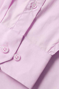 "Icon" Pink Laydown Cotton Blend Dress Shirt