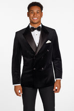 "Miles" Black Peak DB Velvet Tuxedo Jacket (Separates)