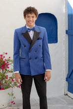 "Miles" Royal Blue Peak DB Velvet Tuxedo Jacket (Separates)