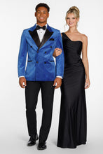 "Miles" Royal Blue Peak DB Velvet Tuxedo Jacket (Separates)