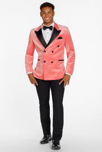 "Miles" Salmon Peak DB Velvet Tuxedo Jacket (Separates)