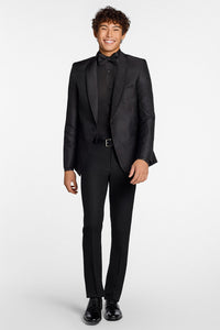 "Night Vine" Black Shawl Tuxedo Jacket (Separates)