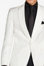 "Night Vine" Diamond White Shawl Tuxedo Jacket (Separates)