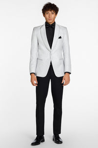 "Night Vine" Silver Shawl Tuxedo Jacket (Separates)