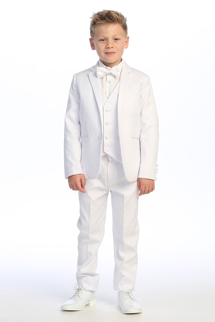 "Georgetown" Kids White Tuxedo (5-Piece Set)