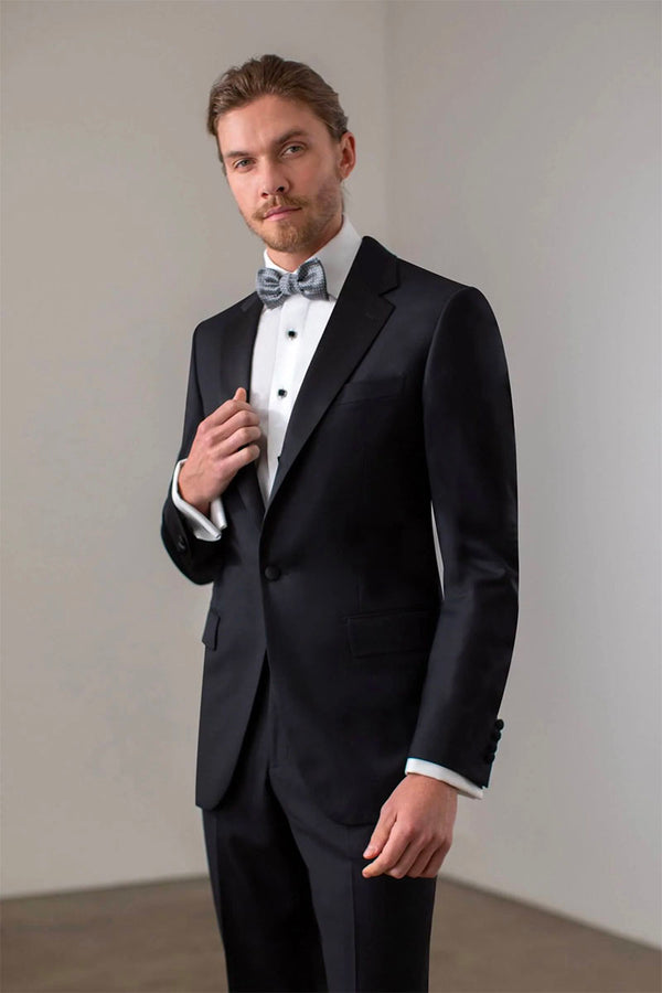 "Trend" Black 1-Button Notch Tuxedo (2-Piece Set)