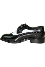 "Chaz" Kids Black & White Tuxedo Shoes