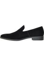 "Chelsea" Black Suede Tuxedo Shoes