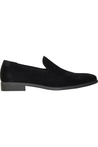 "Chelsea" Black Suede Tuxedo Shoes