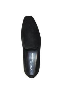 "Chelsea" Black Suede Tuxedo Shoes